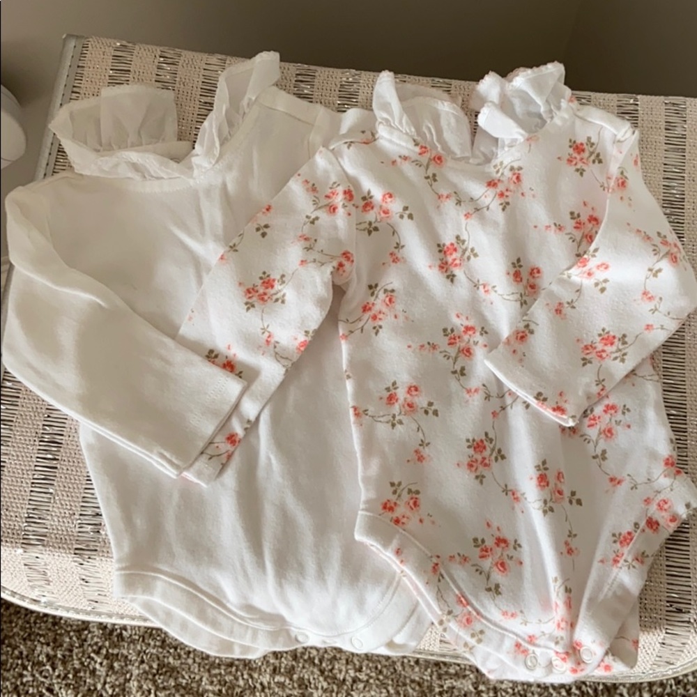 Set of 2 Janie & jack ruffle onesies